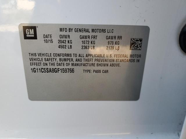 1G11C5SA8GF159766 - 2016 CHEVROLET MALIBU LIM LT 白色 照片 12