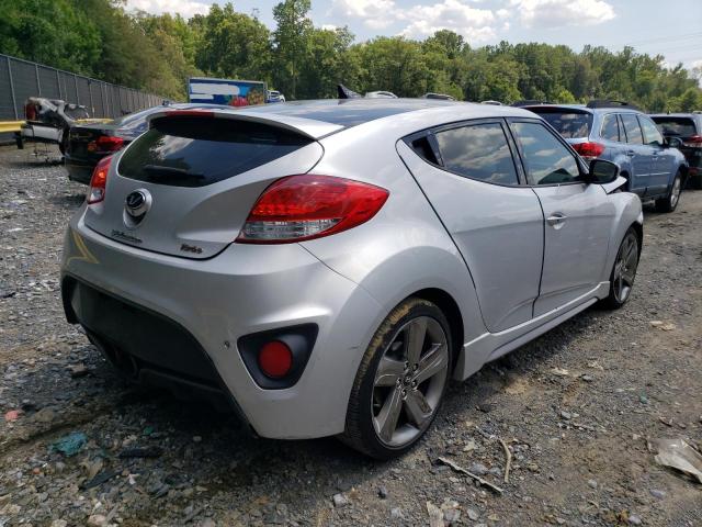 KMHTC6AE1EU191036 - 2014 HYUNDAI VELOSTER TURBO SILVER photo 3