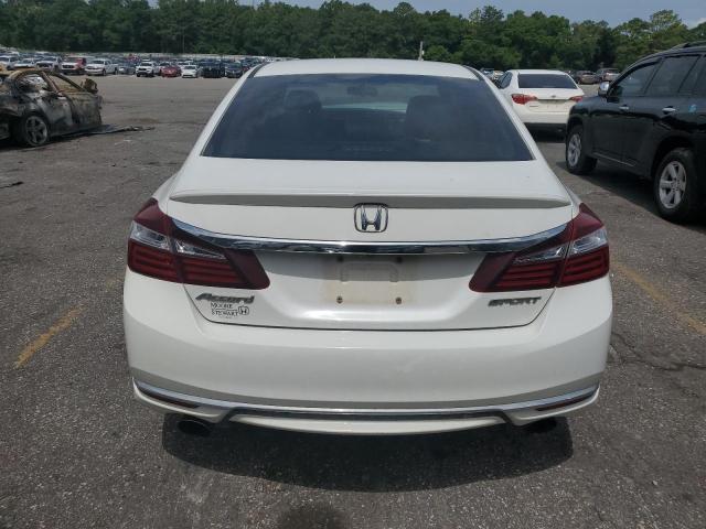 1HGCR2F52GA062927 - 2016 HONDA ACCORD SPORT WHITE photo 6