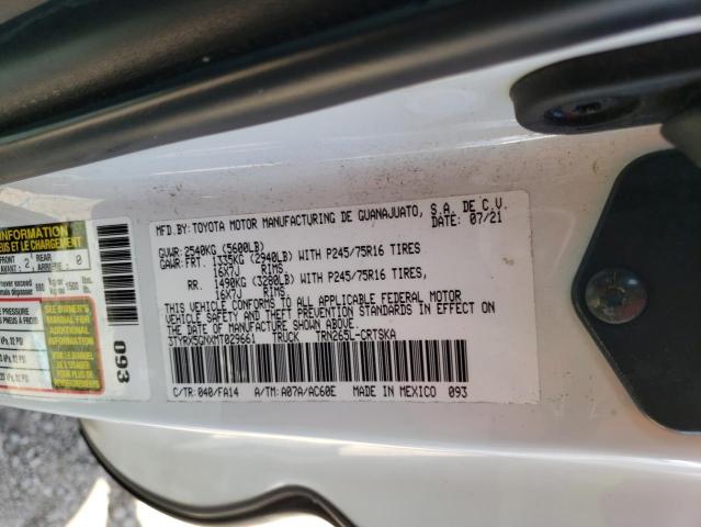 3TYRX5GNXMT029661 - 2021 TOYOTA TACOMA ACCESS CAB თეთრი ფოტო 12