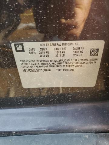 1G11C5SL3FF168410 - 2015 CHEVROLET MALIBU 1LT 紫色 照片 12