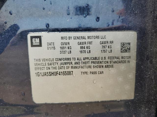 1G1JA5SH0F4165087 - 2015 CHEVROLET SONIC LS BLUE photo 12