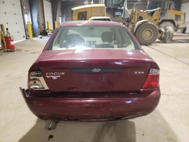 1FAFP34N36W123994 - 2006 FORD FOCUS ZX4 MAROON photo 6