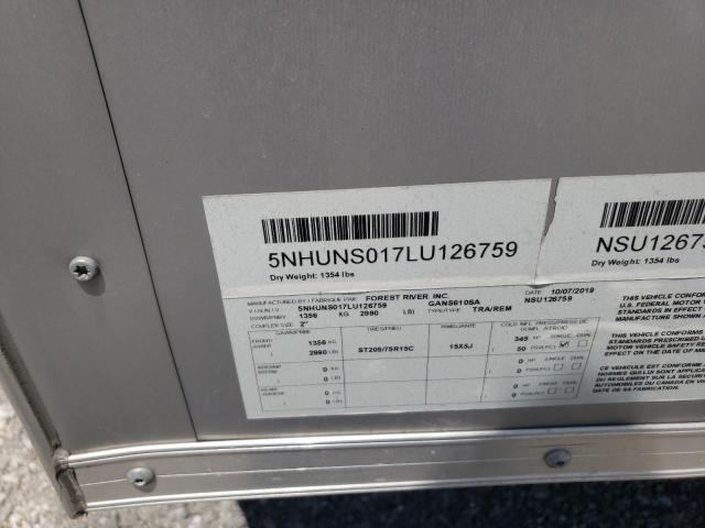 5NHUNS017LU126759 - 2020 UTILITY TRAILER Gümüş foto 10