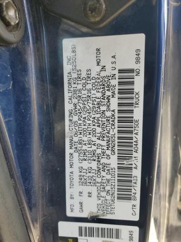 5TETU62N15Z111015 - 2005 TOYOTA TACOMA PRERUNNER ACCESS CAB BLUE photo 12