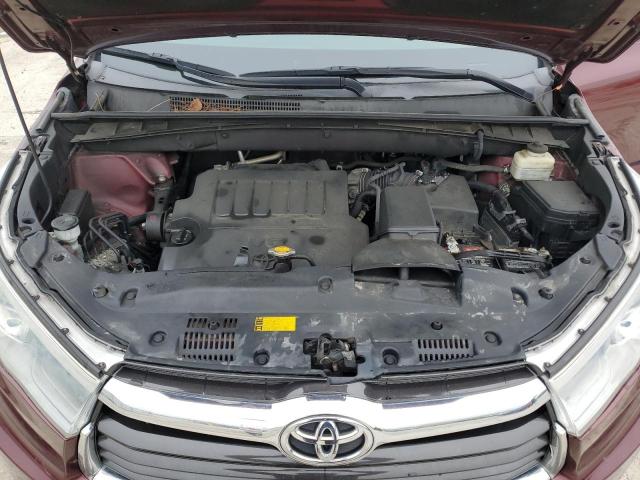 5TDJKRFH7FS077079 - 2015 TOYOTA HIGHLANDER XLE MAROON photo 12