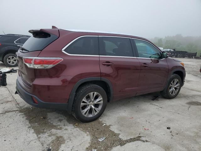 5TDJKRFH7FS077079 - 2015 TOYOTA HIGHLANDER XLE MAROON photo 3