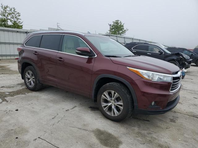 5TDJKRFH7FS077079 - 2015 TOYOTA HIGHLANDER XLE MAROON photo 4