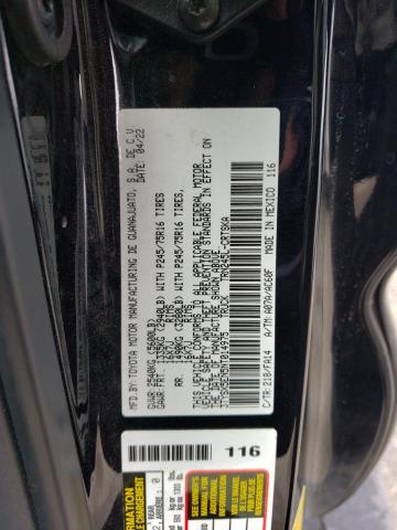 3TYSX5EN5NT014975 - 2022 TOYOTA TACOMA ACCESS CAB შავი ფოტო 12