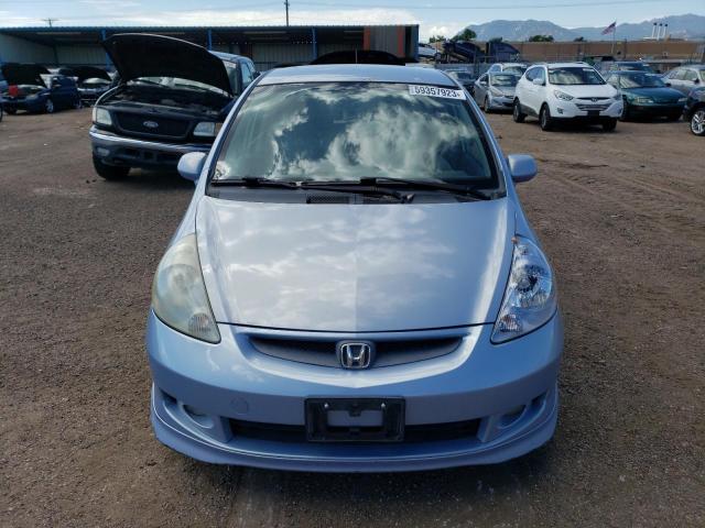 JHMGD38608S037254 - 2008 HONDA FIT SPORT BLUE photo 5