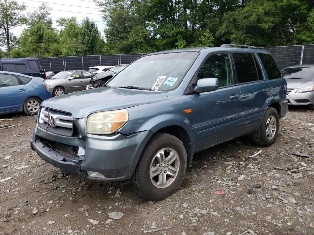 2HKYF18516H516533 - 2006 HONDA PILOT EX BLUE photo 1