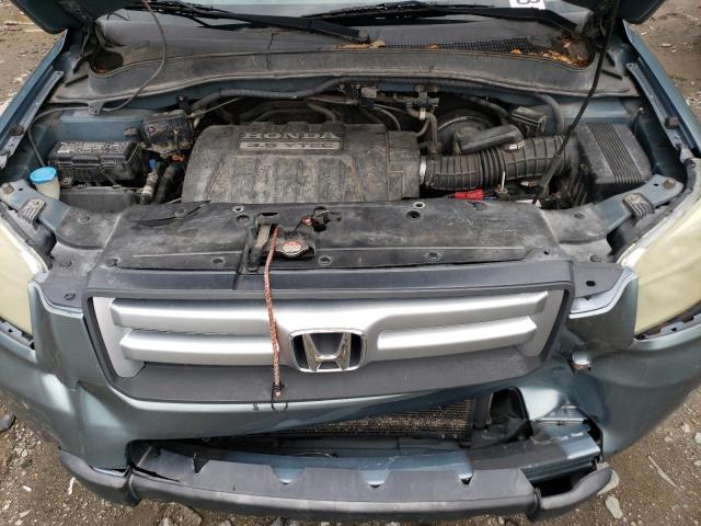 2HKYF18516H516533 - 2006 HONDA PILOT EX BLUE photo 12