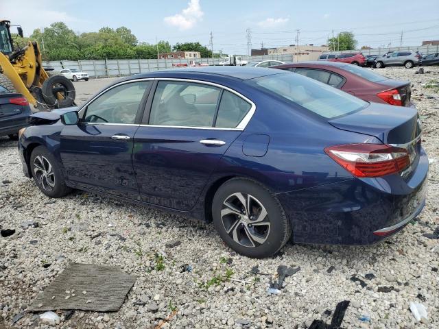 1HGCR2F3XGA232420 - 2016 HONDA ACCORD LX BLUE photo 2