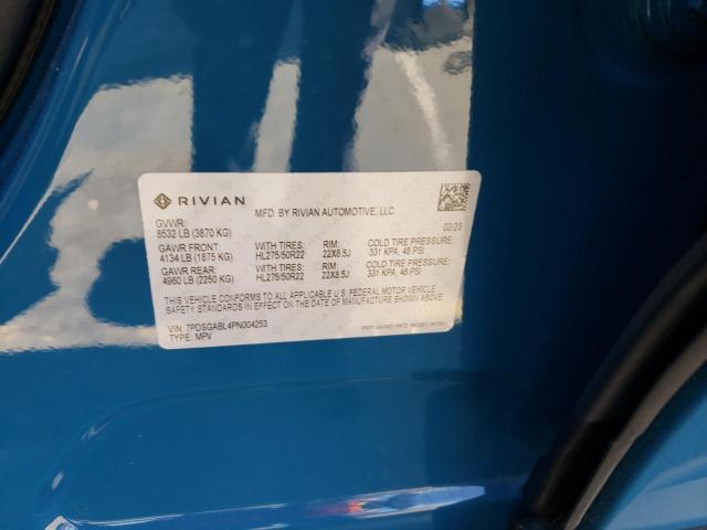 7PDSGABL4PN004253 - 2023 RIVIAN R1S LAUNCH EDITION BLUE photo 12