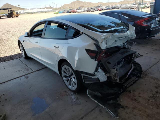 5YJ3E1EB5NF129360 - 2022 TESLA MODEL 3 WHITE photo 2