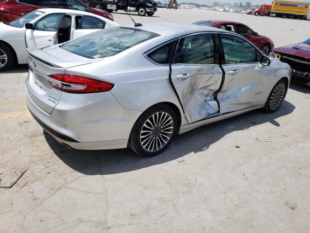 3FA6P0RU9HR188031 - 2017 FORD FUSION TITANIUM HEV SILVER photo 3