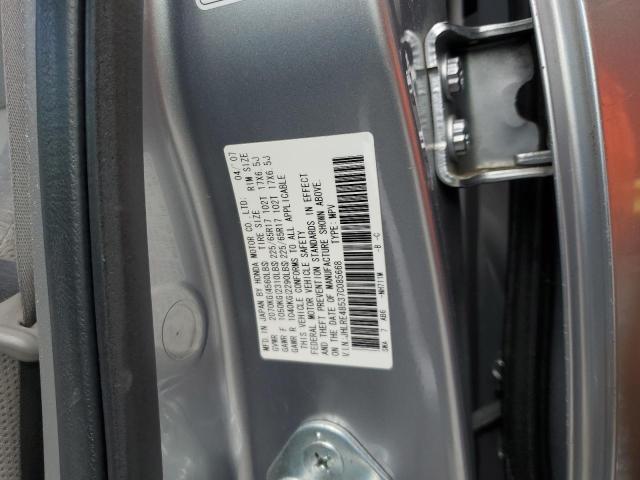 JHLRE48537C085668 - 2007 HONDA CR-V EX SILVER photo 12