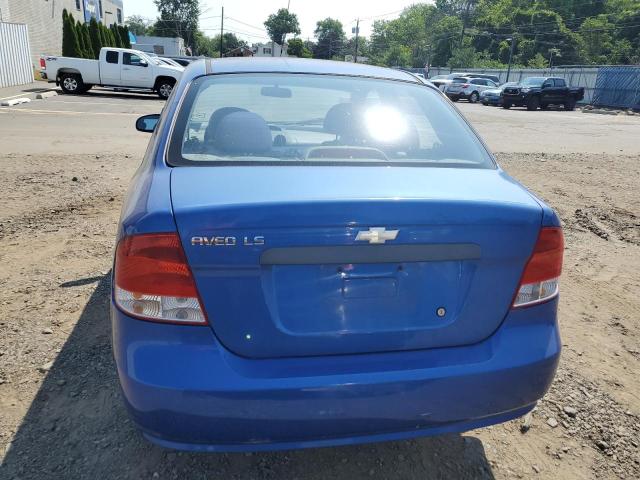 KL1TD52635B454505 - 2005 CHEVROLET AVEO BASE BLUE photo 6