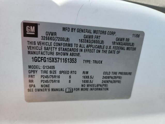 1GCFG15X571161353 - 2007 CHEVROLET EXPRESS G1 WHITE photo 13