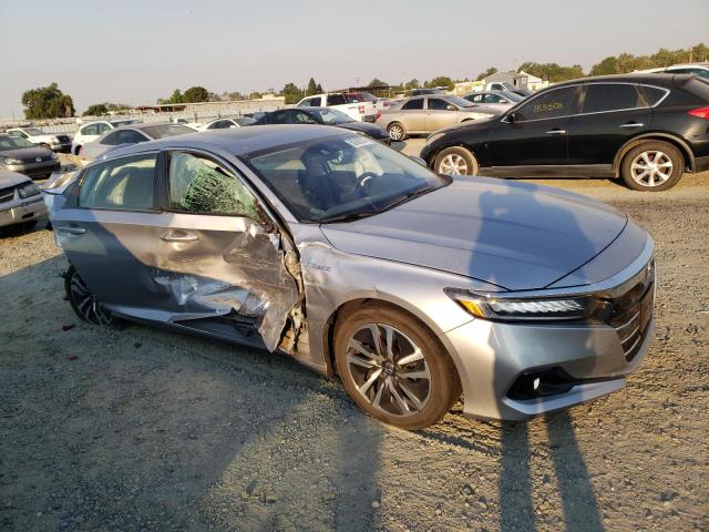 1HGCV3F42MA016759 - 2021 HONDA ACCORD HYBRID EX SILVER photo 4