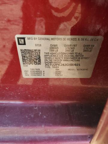 3GTU2PEJ4JG480921 - 2018 GMC SIERRA K1500 DENALI RED photo 12