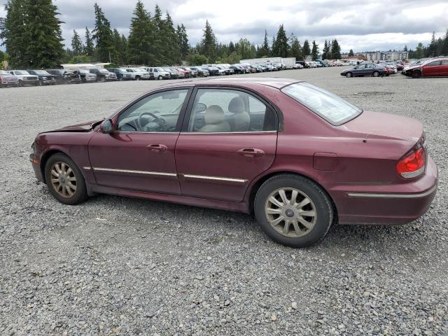 KMHWF35H63A895576 - 2003 HYUNDAI SONATA GLS BURGUNDY photo 2