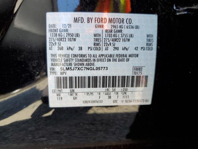 5LM5J7XC7NGL05773 - 2022 LINCOLN AVIATOR RESERVE BLACK photo 13