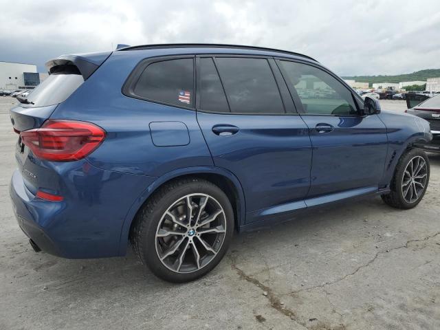 5UXTS1C01M9G71916 - 2021 BMW X3 XDRIVE30E BLUE photo 3