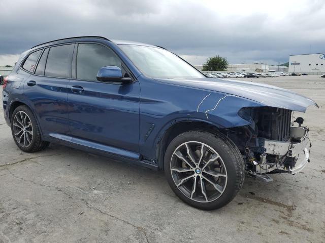 5UXTS1C01M9G71916 - 2021 BMW X3 XDRIVE30E BLUE photo 4