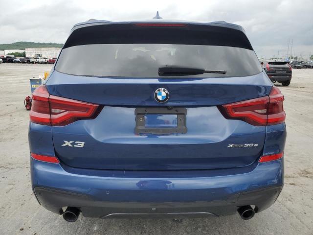 5UXTS1C01M9G71916 - 2021 BMW X3 XDRIVE30E BLUE photo 6