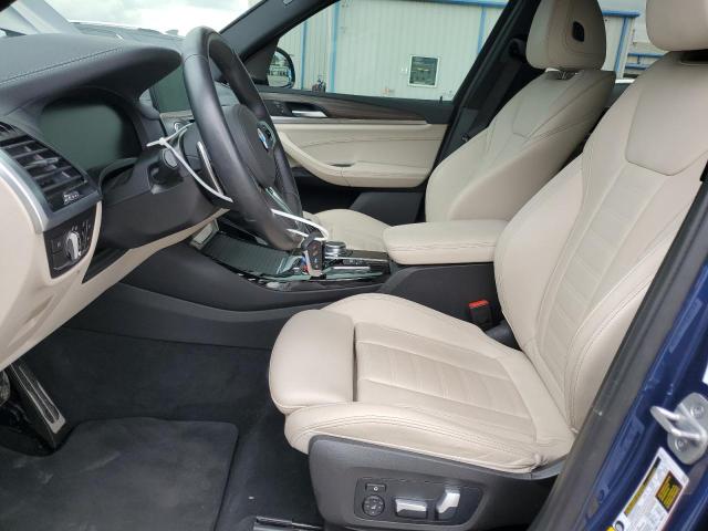 5UXTS1C01M9G71916 - 2021 BMW X3 XDRIVE30E BLUE photo 7