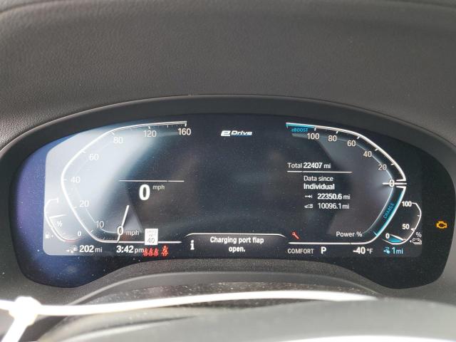 5UXTS1C01M9G71916 - 2021 BMW X3 XDRIVE30E BLUE photo 9