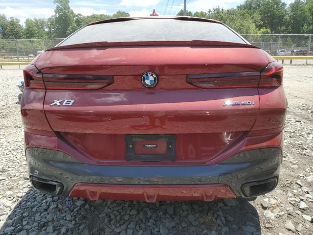 5UXCY6C05P9P71806 - 2023 BMW X6 XDRIVE40I RED photo 6