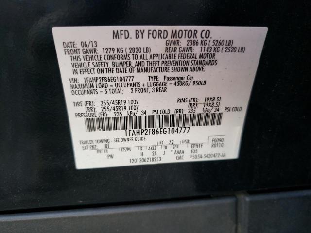 1FAHP2F86EG104777 - 2014 FORD TAURUS LIMITED GREEN photo 11