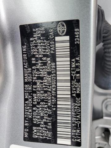 4T1BF1FK9GU251796 - 2016 TOYOTA CAMRY LE SILVER photo 12