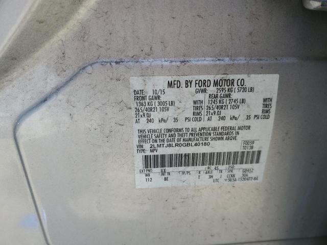 2LMTJ8LR0GBL40180 - 2016 LINCOLN MKX RESERVE SILVER photo 13