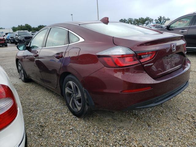 19XZE4F11KE017402 - 2019 HONDA INSIGHT LX MAROON photo 2