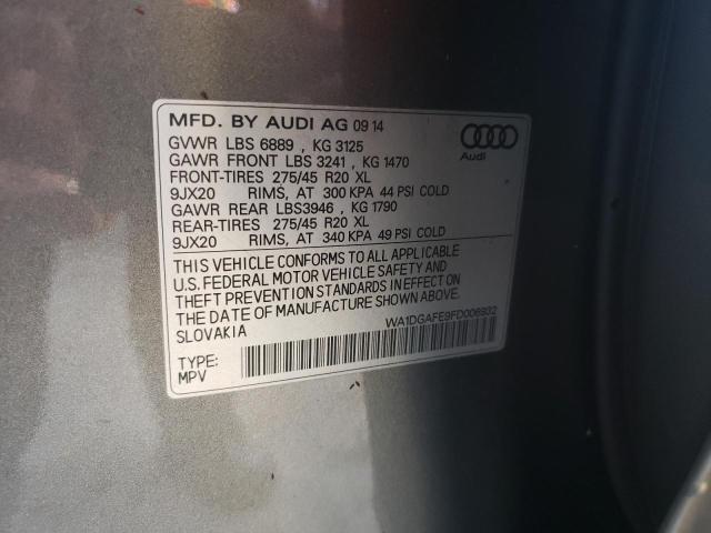 WA1DGAFE9FD006932 - 2015 AUDI Q7 PRESTIGE GRAY photo 14