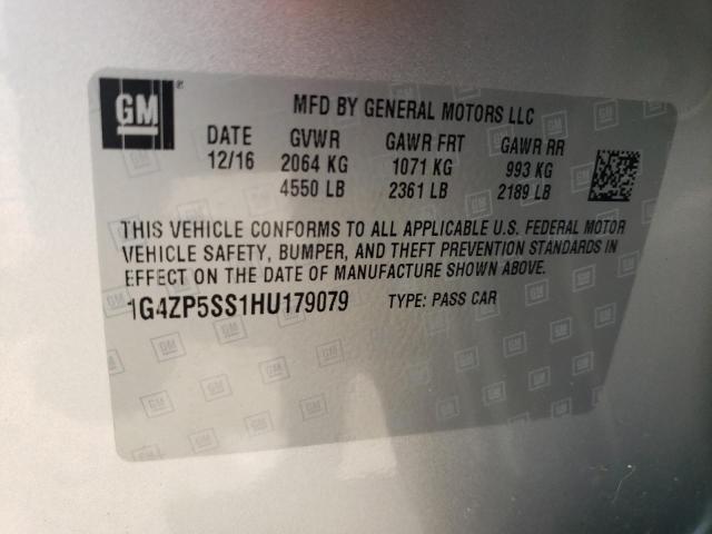 1G4ZP5SS1HU179079 - 2017 BUICK LACROSSE ESSENCE ვერცხლისფერი ფოტო 13