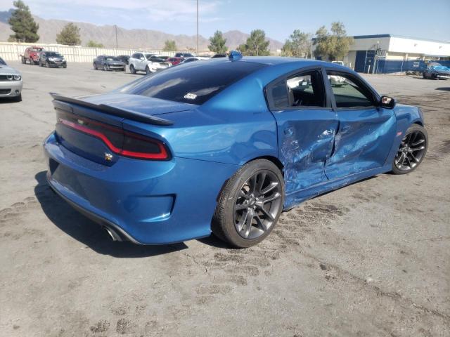 2C3CDXGJ7MH598375 - 2021 DODGE CHARGER SCAT PACK BLUE photo 3