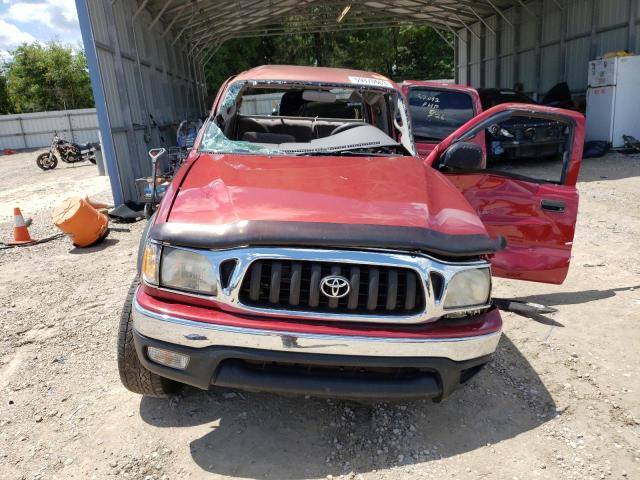 5TEGN92N82Z044117 - 2002 TOYOTA TACOMA DOUBLE CAB PRERUNNER RED photo 5