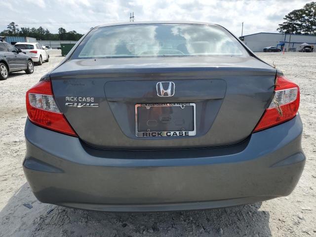 19XFB2F58CE051910 - 2012 HONDA CIVIC LX GRAY photo 6