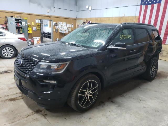 1FM5K8GTXJGB49065 - 2018 FORD EXPLORER SPORT BLACK photo 1