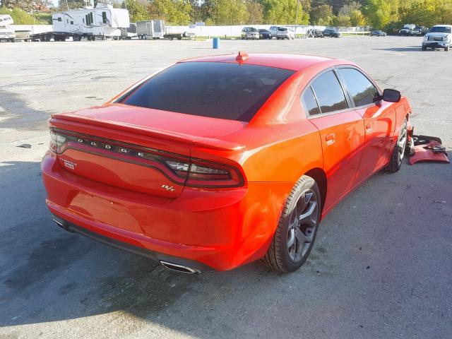 2C3CDXCT5FH826013 - 2015 DODGE CHARGER R/T RED photo 4