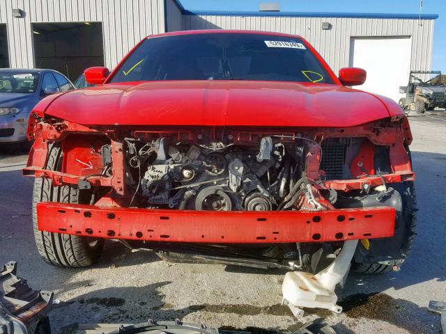 2C3CDXCT5FH826013 - 2015 DODGE CHARGER R/T RED photo 9