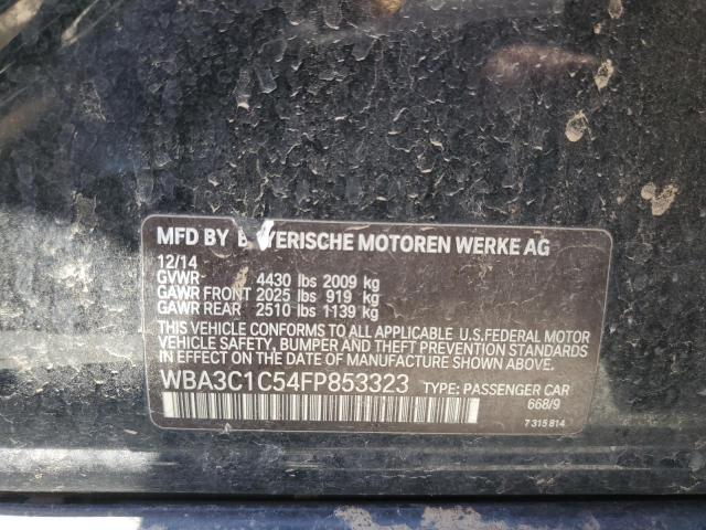 WBA3C1C54FP853323 - 2015 BMW 328 I SULEV BLACK photo 12