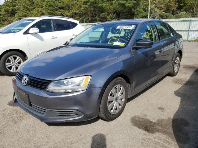 3VW1K7AJ2EM393533 - 2014 VOLKSWAGEN JETTA BASE 灰色 照片 2