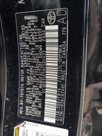 2T1KR32E56C565433 - 2006 TOYOTA COROLLA MA XR BLACK photo 12