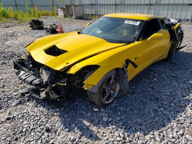 1G1YB2D76E5109324 - 2014 CHEVROLET CORVETTE STINGRAY 1LT YELLOW photo 1