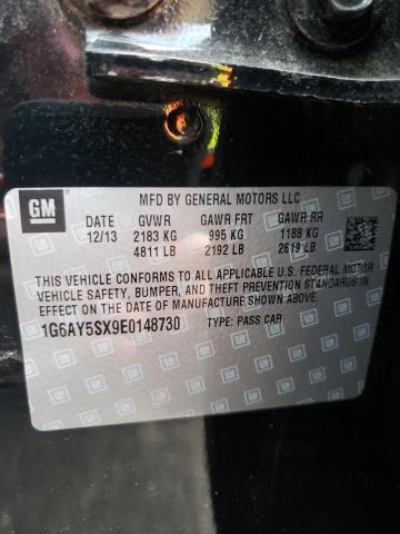 1G6AY5SX9E0148730 - 2014 CADILLAC CTS PERFORMANCE COLLECTION Черный фото 12